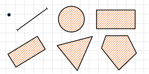 Drawing multiple collision volumes in the plane.