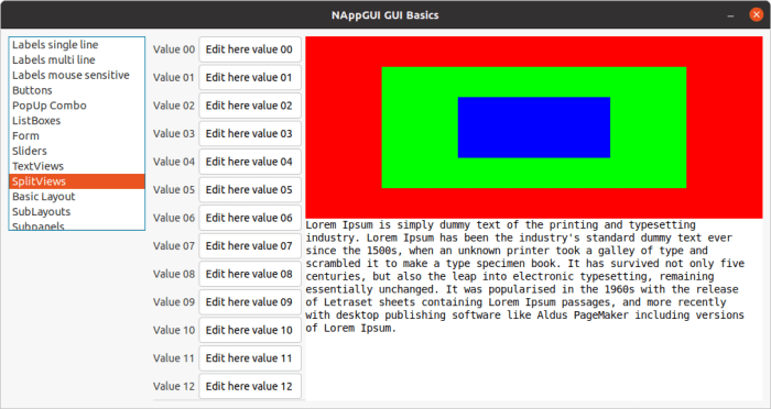 Capture of a window with split views in Linux system.