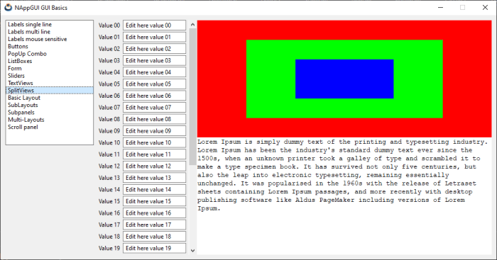 Capture of a window with split views in Windows system.