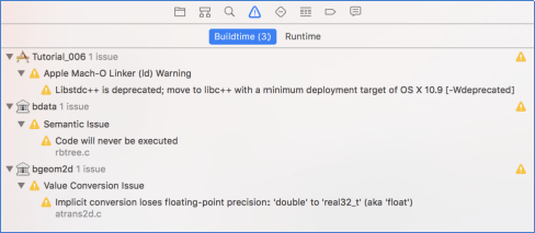 Various Xcode compiler warnings.