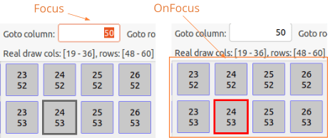 Changing keyboard focus between two controls.