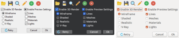 Capture of Button type interface controls.