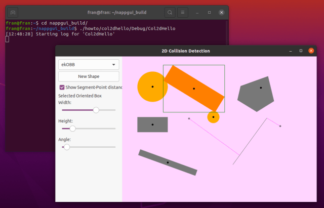 Running a sample application on Linux.