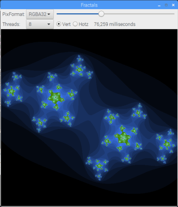 Capturing a viewer of Julia sets, Raspbian version.