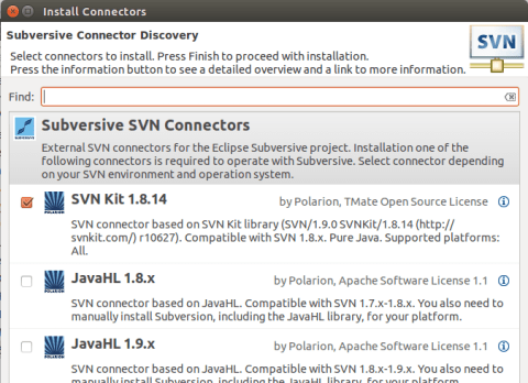 Subversion Plugin Installation Panel.