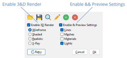 Screenshot showing a window with several buttons with keyboard shortcuts.