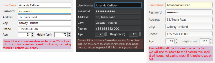 Capture of Edit and UpDown type interface controls.