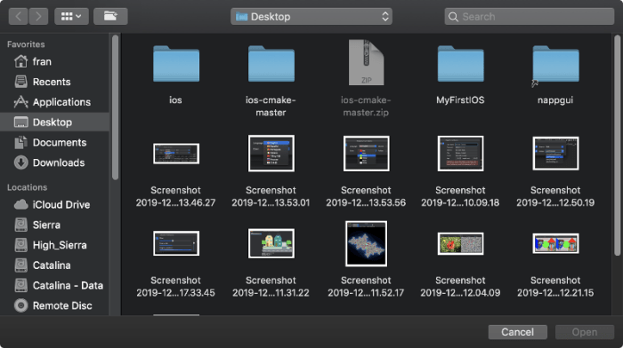 File Explorer Capture in macOS.