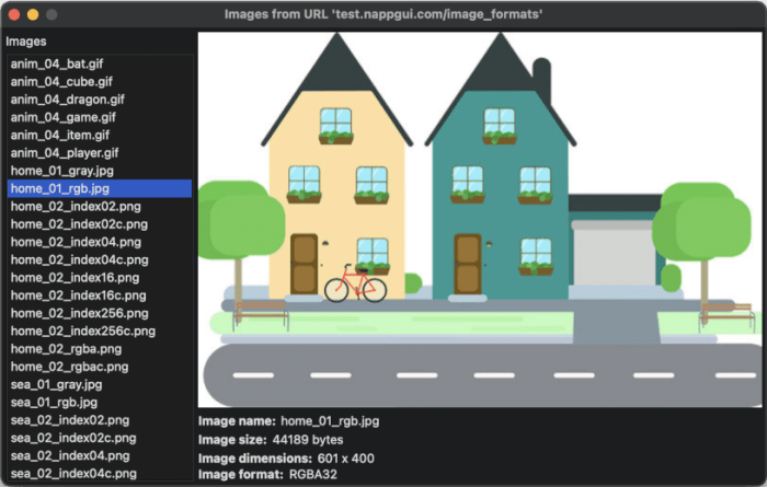 Captura de un visor de imágenes en versión macOS.