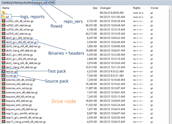 Captura del sistema de archivos del nodo drive.