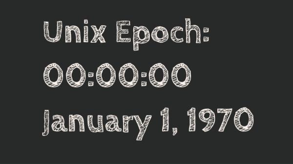 Image showing the second 0 of the Unix Epoch.