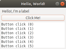 Hello World! running on Ubuntu.